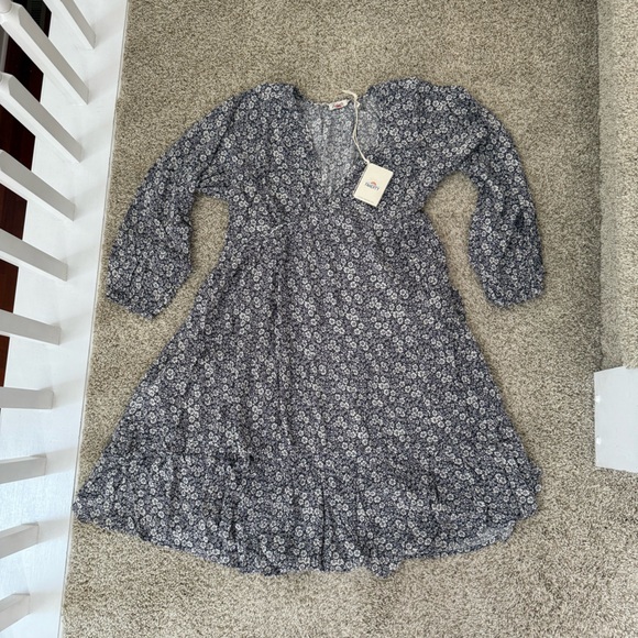 Faherty Dresses & Skirts - NWT Faherty Sirene Floral Long Sleeve Dress Boho With Pockets Size XS